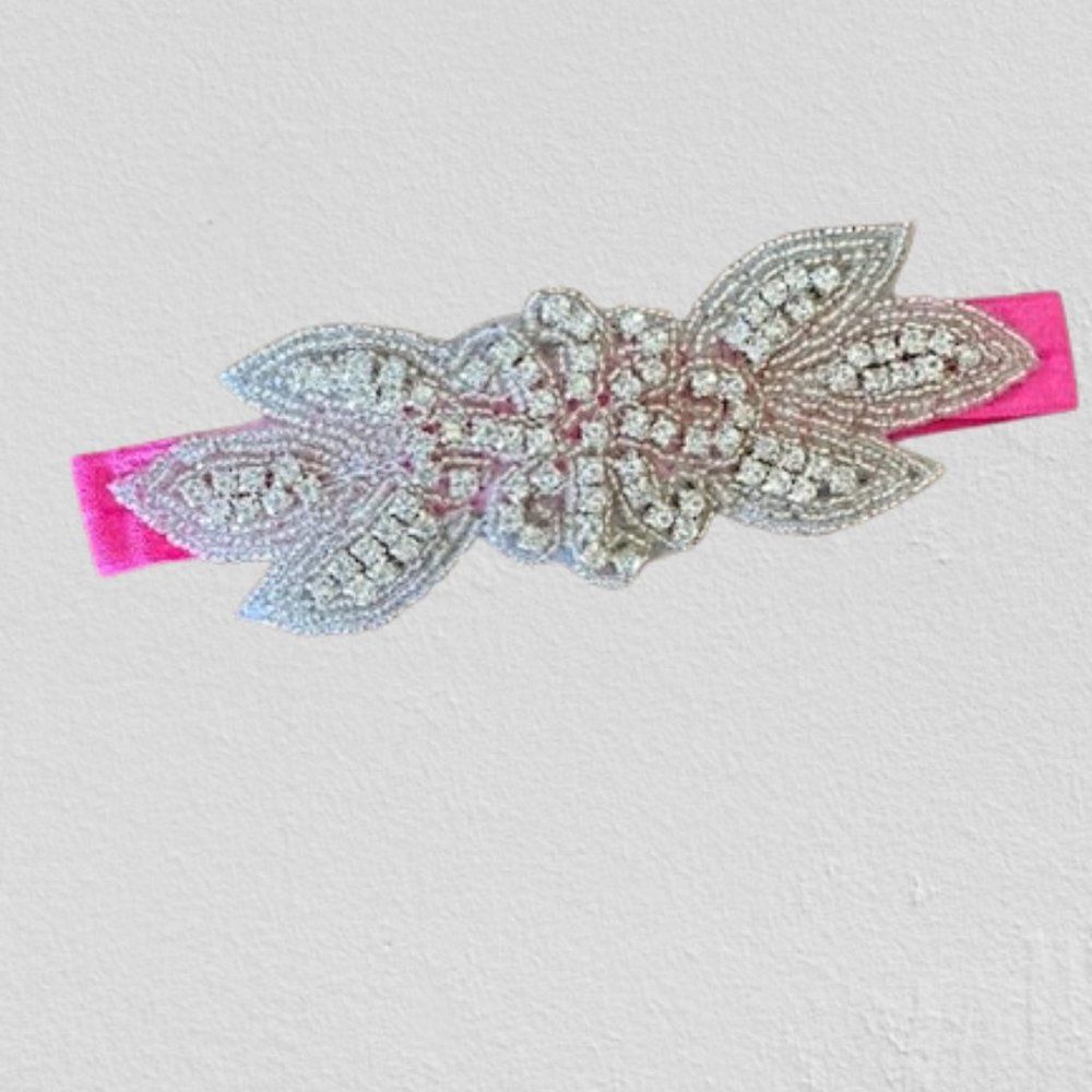 Pink Jeweled Headband  4546  Handmade NWT Boutique